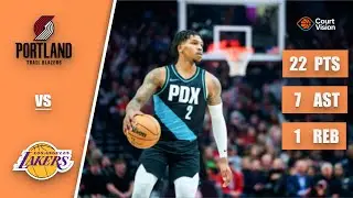 Caleb Love - 22 Points, 7 Assists, 1 Rebound vs Lakers - 2025-26 Regular Season