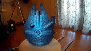 Single piece 3D printed big Millennium Falcon