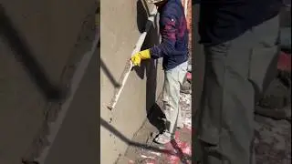 Satisfying Wall Plastering ASMR | Perfect Construction Technique! #construction #asmr #shorts