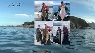 2024 Ocean fishing from Queen Charlotte Safaris for salmon, halibut and lingcod. Jul 29-Aug 3.
