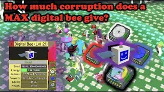 How much corruption does a MAX digital bee give in Bee Swarm Simulator?