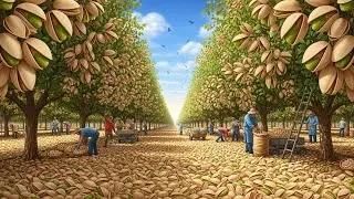 How Farmers Harvest Smile Nuts Pistachios | Inside the Pistachio Processing Factory