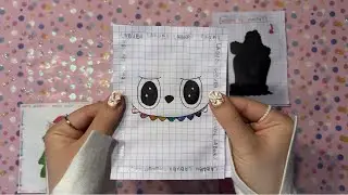 Paper Surprise 🧸💖🎀 ASMR unpacking 🎧✨ LABUBU cute DIY stickers