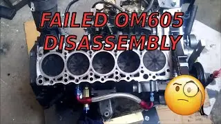 Lets find out why my Mercedes OM605 superturbodiesel failed | engine disassembly + damage inspection