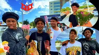 SAN VALENTIN LA BELLA LE REGALA FLORES A LOS MUCHACHOS DEL TEAM SAOCO