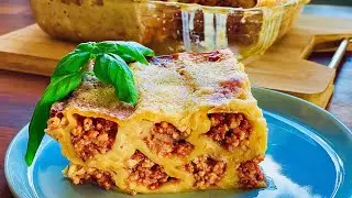 Cannellonis à la Viande Hachée et   Sauce Béchamel Maison Facile