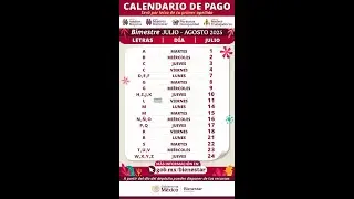 Calendario de pagos Adultos Myaores oficial