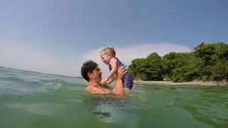 Point Petre Swimming in Prince Edward County GoPro Hero 4 with Little Rene and Tara Jarvis