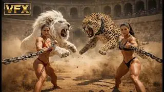 ⚡ ULTIMATE ARENA WAR: White Lion vs Alpha Wolf 🦁🐺 | EPIC CINEMATIC BATTLE