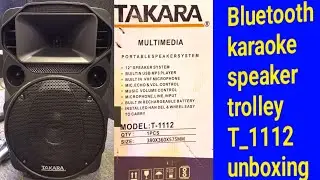 hindi Takara Bluetooth speaker Karaoke Trolley T-1112 with 2 Wireless Mic 12 Inch Speaker hubli