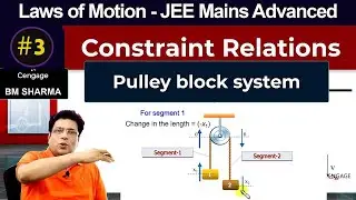 Constraint Relations: Pulley Block System Part 1 | Cengage | BM Sharma | JEE 2022 | Physics