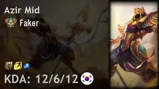 Azir Mid vs Syndra - Faker - KR Challenger Patch 6.24