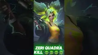 Zeri Quadra Kill 👽 #leagueoflegends #zeri