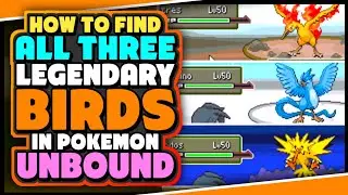 HOW TO FIND ALL THREE KANTO LEGENDARY BIRDS IN POKEMON UNBOUND - Legendary Pokemon Locations