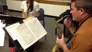 Sectional rehearsal with the UF sax section directed by Dave Becker