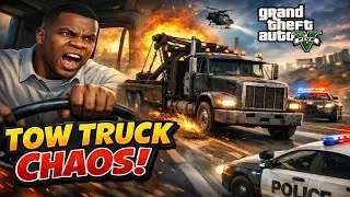 &ldquo;FRANKLIN&rsquo;S CRAZIEST POLICE CHASE! 😱 | GTA 5 Tow Truck Mission&rdquo;
