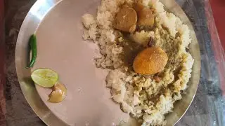 TODAY EATING SHOW RICE, DIM CURRY, LEMON,LEMON PICKLE AND CHILI