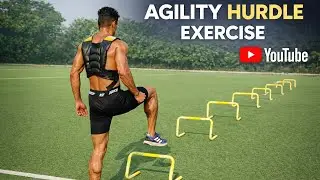 Mini hurdle agility exercises 🏃&zwj;♂️➰with weighted vest for sprinters jumper or any athlete #sprinter 