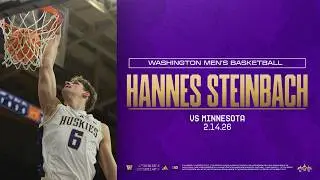 Hannes Steinbach Highlights | Washington Men's Basketball vs Minnesota