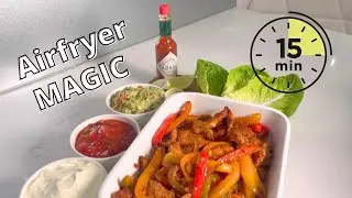 Healthy Air Fryer Chicken Fajitas | Quick High-Protein Dinner