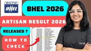 bhel artisan result 2026 | bhel artisan exam result 2026