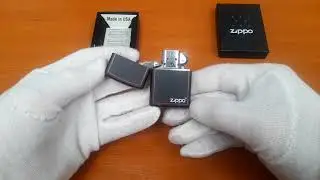 Zippo 26117 Black Matte with Zippo & Border