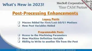 Post Enhancements in RhinoCAM & VisualCAM 2023