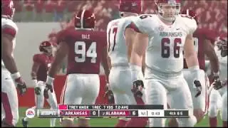 (Arkansas Razorbacks vs Alabama Crimson Tide) PS3 (NCAA Football 20 2019 2020 Season) 10/26/19