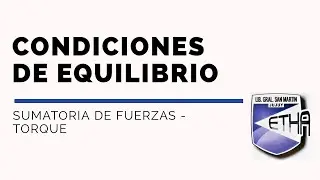 Condiciones de Equilibrio