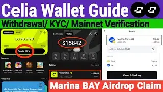 Celia Wallet Set-up Guide | Celia New Update 2026 | Marina Protocol Airdrop Claim and Withdrawal