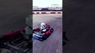 3 year old toddler's first solo go-kart ride on race track - GP Racing Puffo