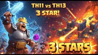 TH11 vs TH13 | How to 3 Star MAX Town Hall 13 Using TH11 Troops | COC Attack Strategy 2025
