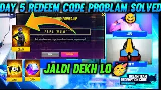 Ffpl day 5 redeem code porblem | today redeem code problem | free fire redeem code