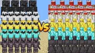WITHER SKELETONS VS ALL GOLEM CASTLE | EPIC BATTLE MINECRAFT