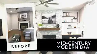 MID-CENTURY MODERN FAMILY ROOM TRANSFORMATION!!!