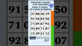 Easy Brain Focus Challenge | Match the Numbers for Seniors