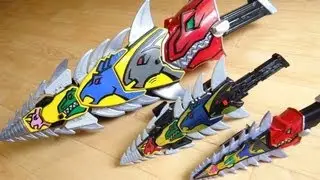 ケントロスパイカー DX版と食玩版 比較レビュー キョウリュウジャー玩具 シールドランスラッシャー & ファングショット