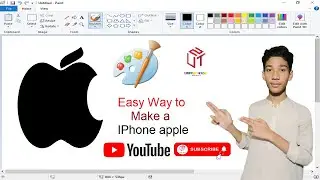How to Make iPhone Apple in Ms Paint                          #mspaint #fullcourse #inurdu #drawing