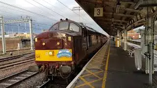WCR 37669 depart Colchester with 47580 on the rear of the Mayflower railtour. 15/4/18