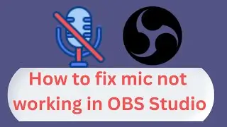 How To Fix Mic Not Working In OBS Studio