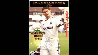 Men's TEST Batting Ranking 2026#cricket#shorts