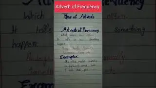 Adverb of Frequency #typesofadverb #shorts #englishgrammar #theeducationalspan