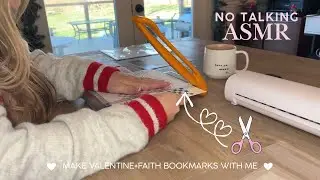 Quiet Crafting | Cutting Faith Themed Valentine Bookmarks (No Talking ASMR)
