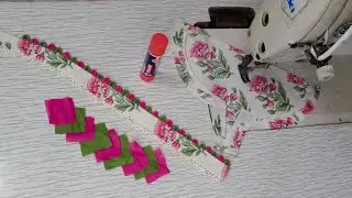 New Latest & Beautifull Neck Design With Sequence & Lace | Summer Special Loops Gala Design 2025