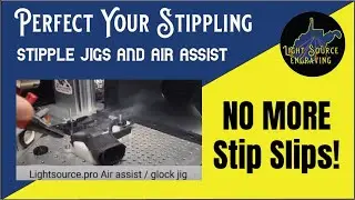 fiber laser stipple with lightburn and LSE Fiber and Galvo Laser Air Assist - Glock jig