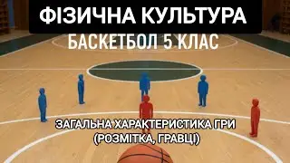  🏀 Баскетбол 5 клас: Розмітка майданчика, позиції гравців та правила нарахування очок
