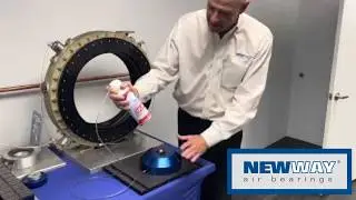 Low Flow Porous Media Air bearings operating off keyboard cleaner