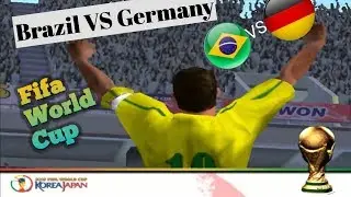 Brazil VS Germany. Fifa world cup. Football game. Wonderful goals.