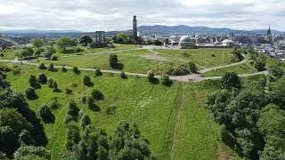 Scotland Edinburgh Arthurs seat city centre drone footage 29 5 22