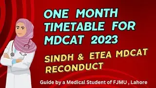Sindh & ETEA Mdcat Reconduct | One Month TimeTable | Score 190+ | ASA Medic
